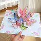 Vibrant 3D Butterfly & Daisy Pop-Up Greeting Card