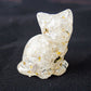 Handmade Natural Crystal Gemstone Sitting Cat