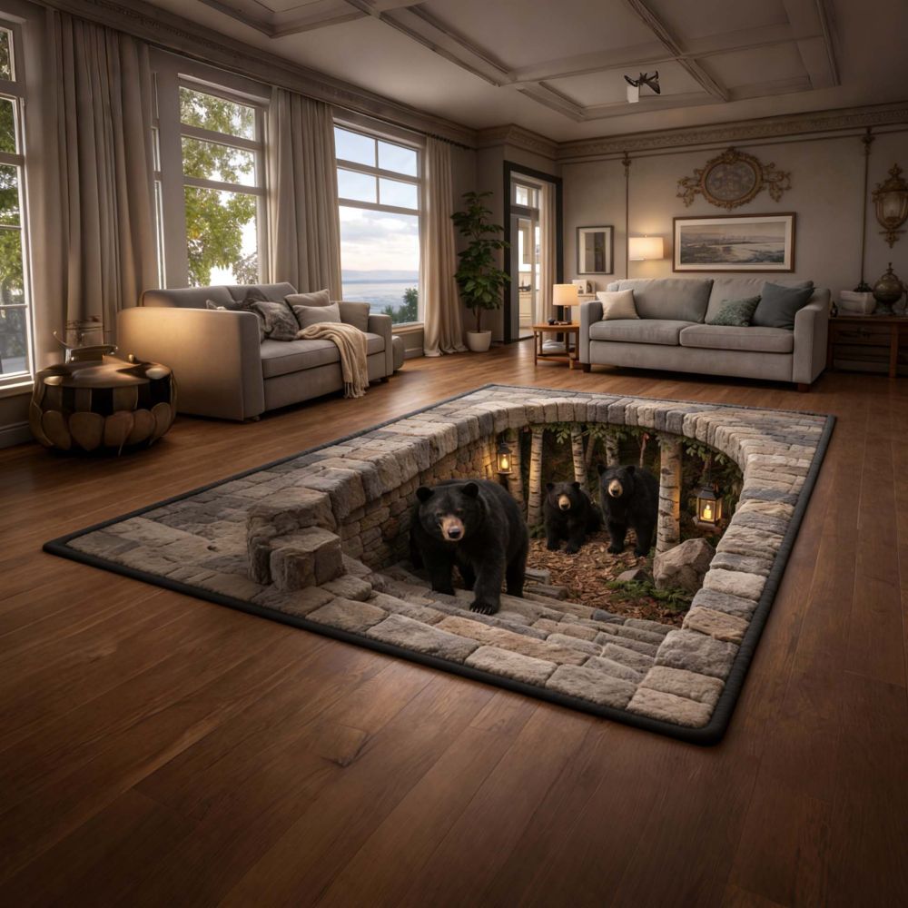 Rustic Guardian - 3D Illusion Area Rug  - H653