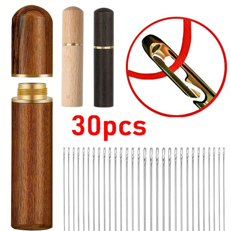Self-Threading Hand Sewing Needles Kit (30pcs)