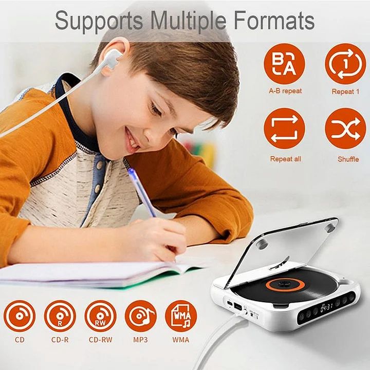 Portable Bluetooth-compatible CD-Player