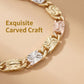 14K Gold Tri-Color Mariner Link Bracelet for Women