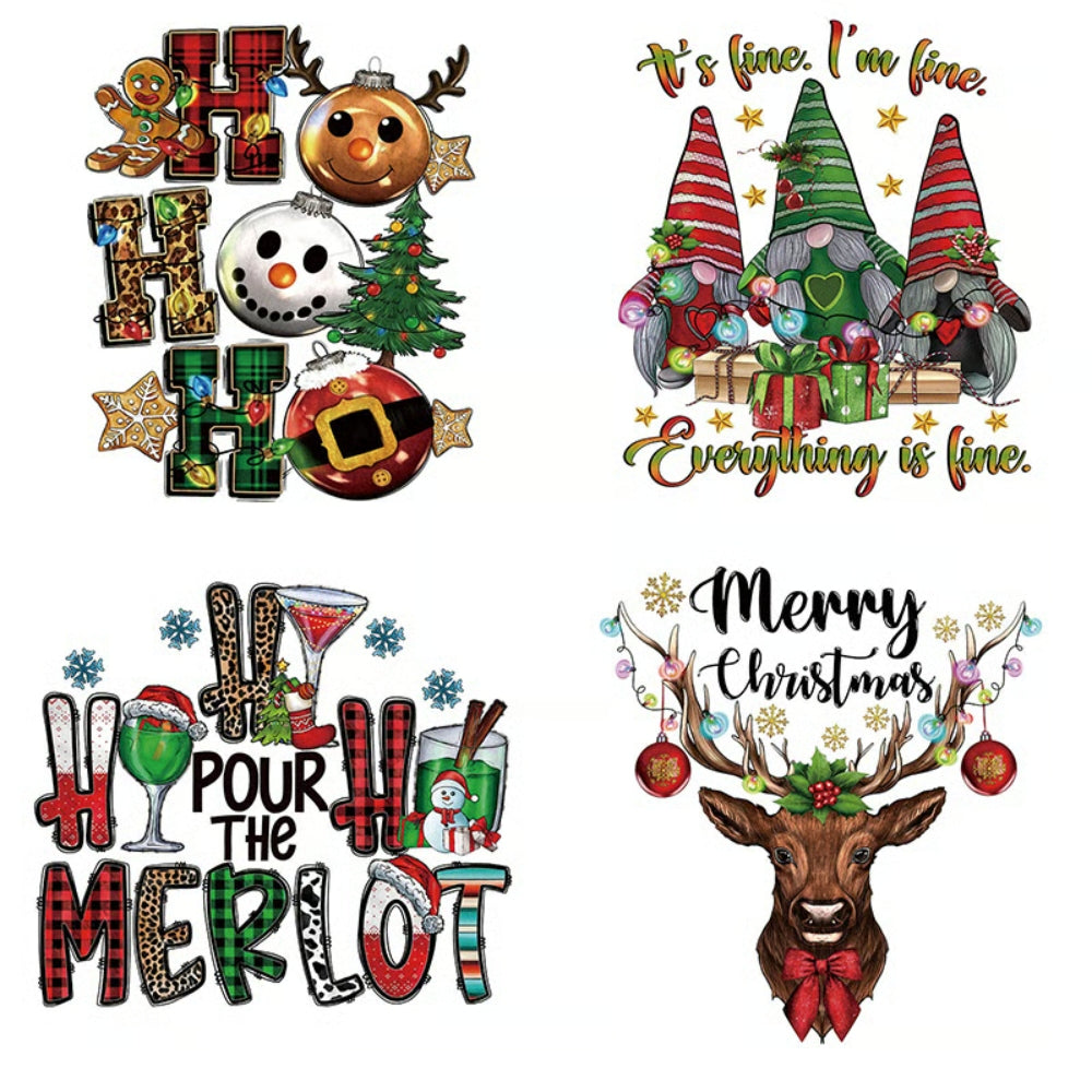 Christmas Mystery DTF Transfer Bundle for T-Shirts, Totes & DIY Gifts