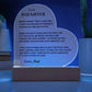 To My Daughter - From Dad - Never Forget That I Love You - LED Heart Acrylic Plaque