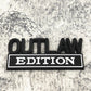Outlaw Edition - Emblem Sticker Badge, Funny Decals for Car, Truck, SUV, Motorcycle - TE015