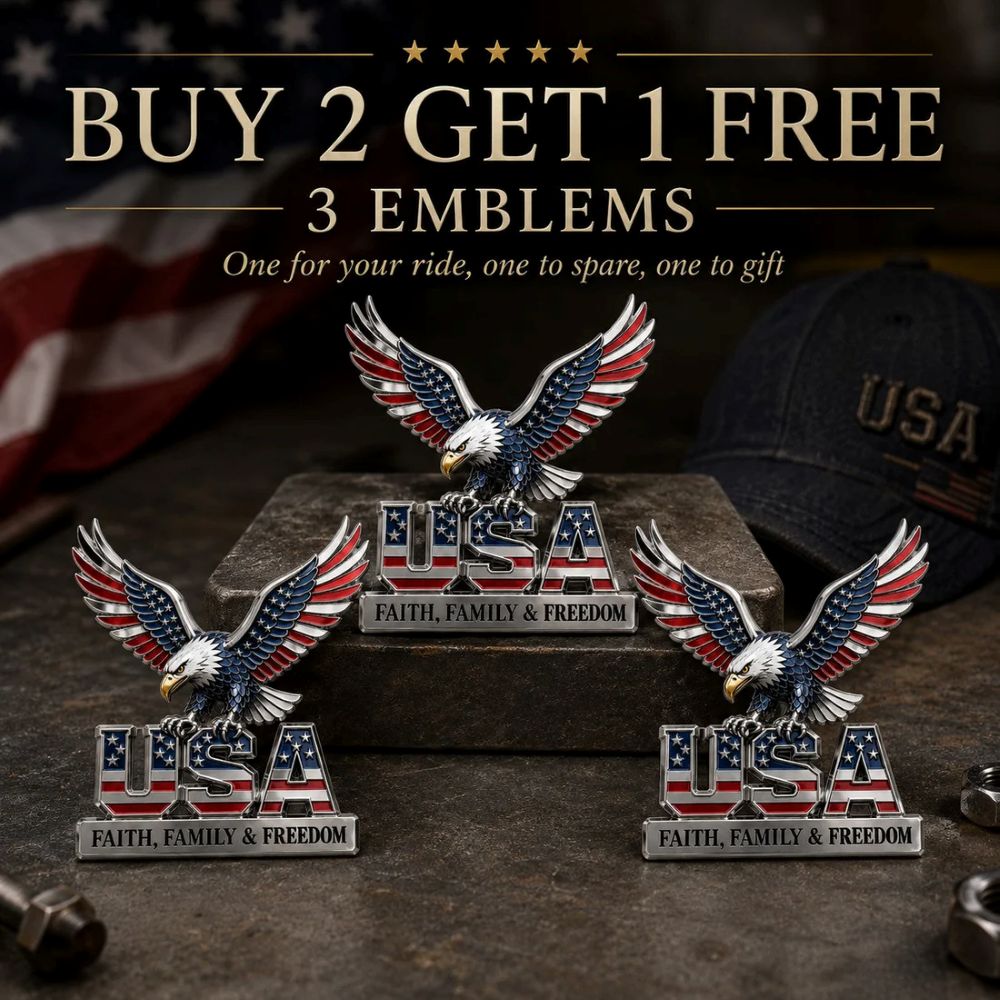 USA Faith, Family & Freedom Metal Emblem