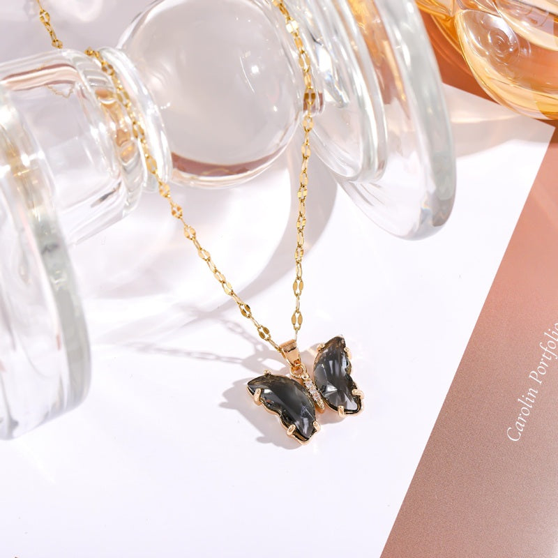 Crystal Butterfly Necklace