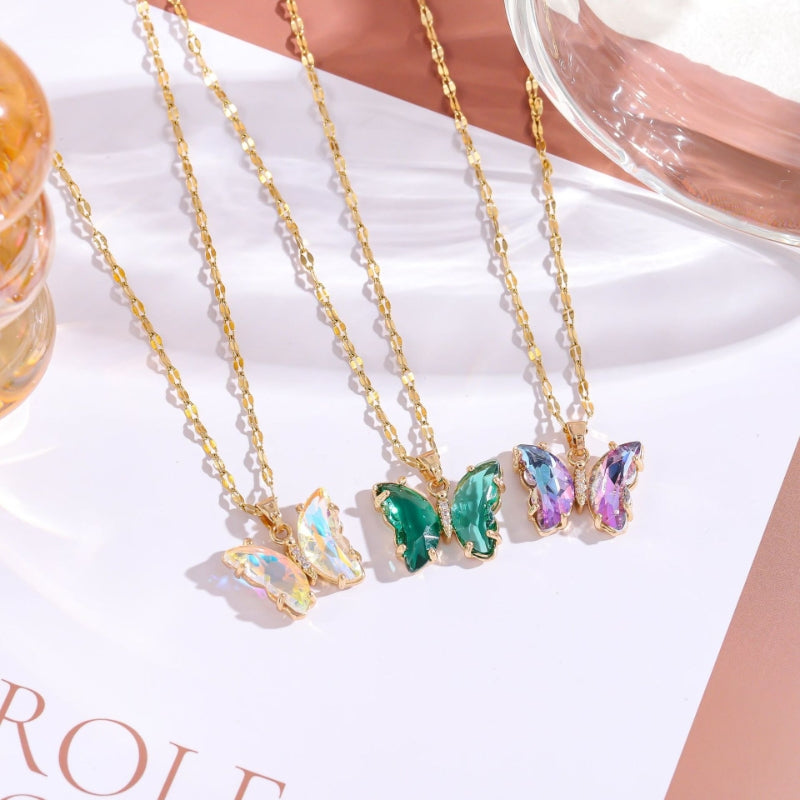 Crystal Butterfly Necklace