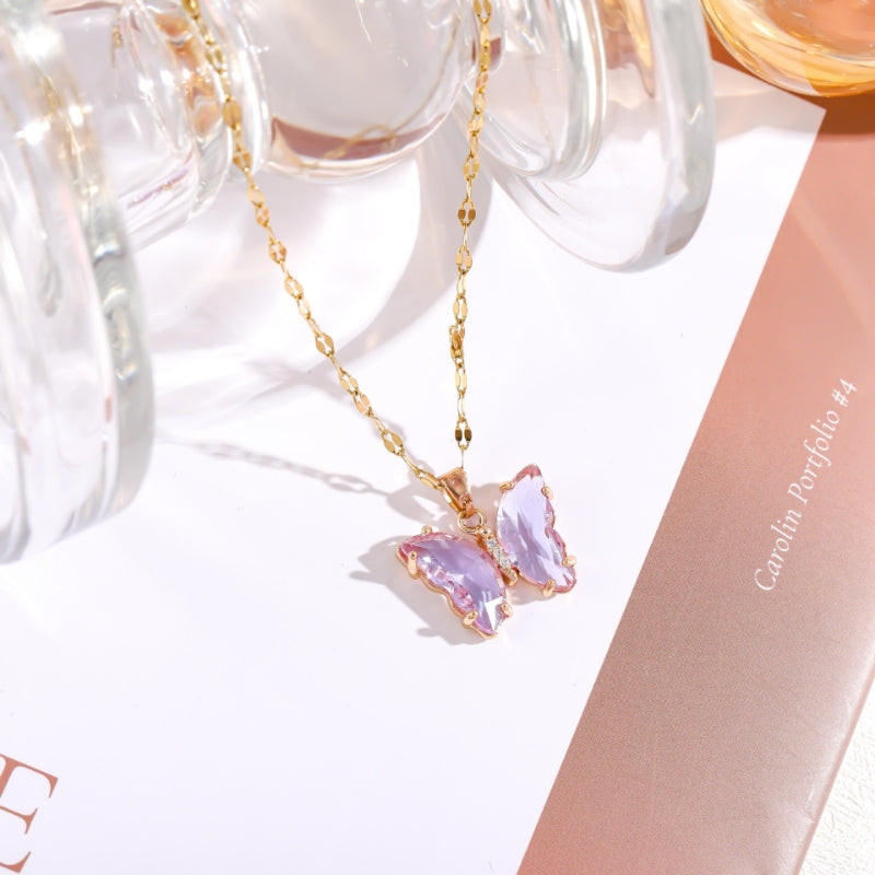 Crystal Butterfly Necklace