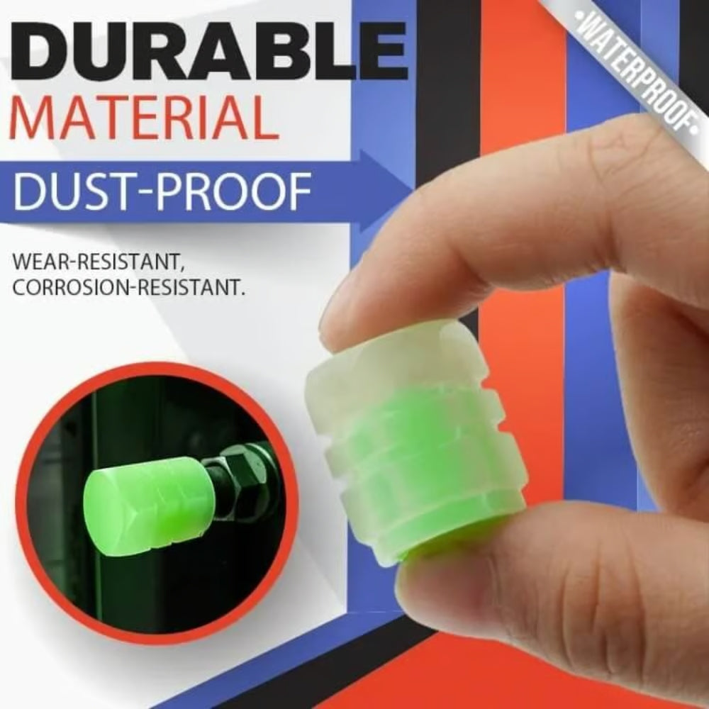 50PCS Glow-in-the-Dark Car Tire Valve Cap Set
