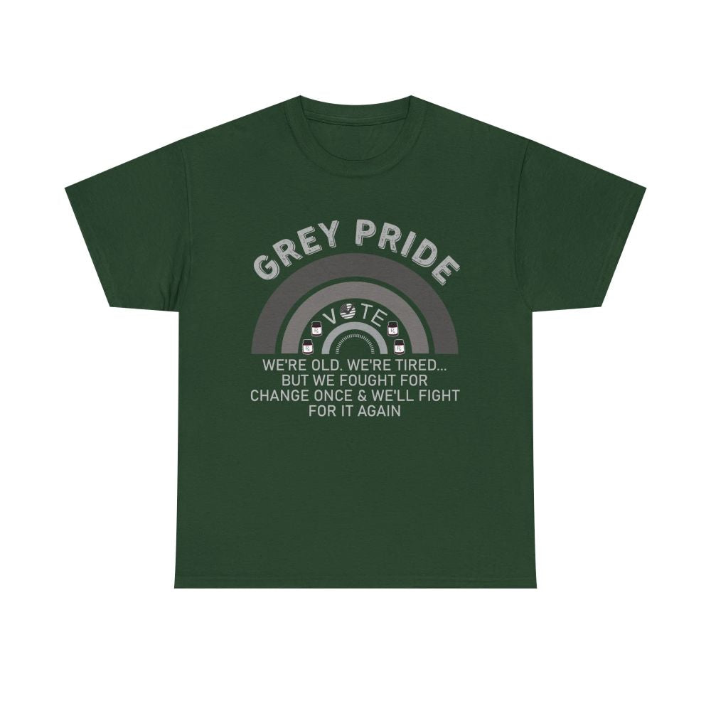 Grey Pride T-Shirt – Inspirational Aging With Strength Graphic Tee
