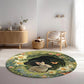 Spring Flower Bunny  - 3D Illusion Round Rug - H639
