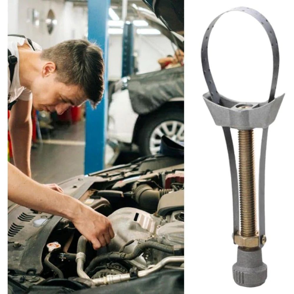 Adjustable Oil Filter Wrench – Heavy-Duty Universal Strap Tool