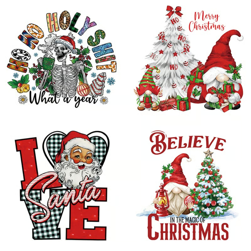 Christmas Mystery DTF Transfer Bundle for T-Shirts, Totes & DIY Gifts