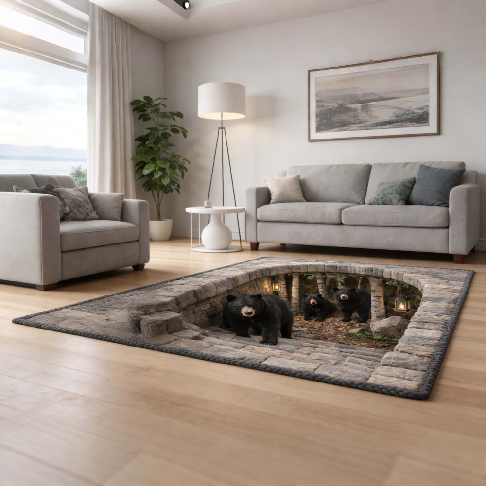 Rustic Guardian - 3D Illusion Area Rug  - H653