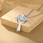 Birthstone Zirconia - Angel Wings Cross Necklace