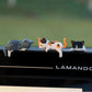 Hand-Painted Mini Cat Desk Figurines - Set of 5 Cute Cartoon Kitty Companions