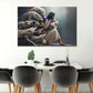 Jesus Protects The Lamb From Wolves - D377 - Gallery Wrapped Canvas Prints