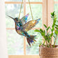 Crystal Sky Bluebird Stained Art Ornament