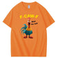 F-Caw-F What The Heli Crazy Chicken Pattern T-Shirt