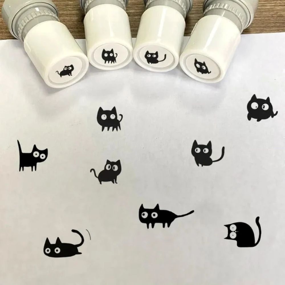 Self-Inking Mini Cat Stamps