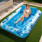 Inflatable Tanning Pool Lounge Float with Cup Holders
