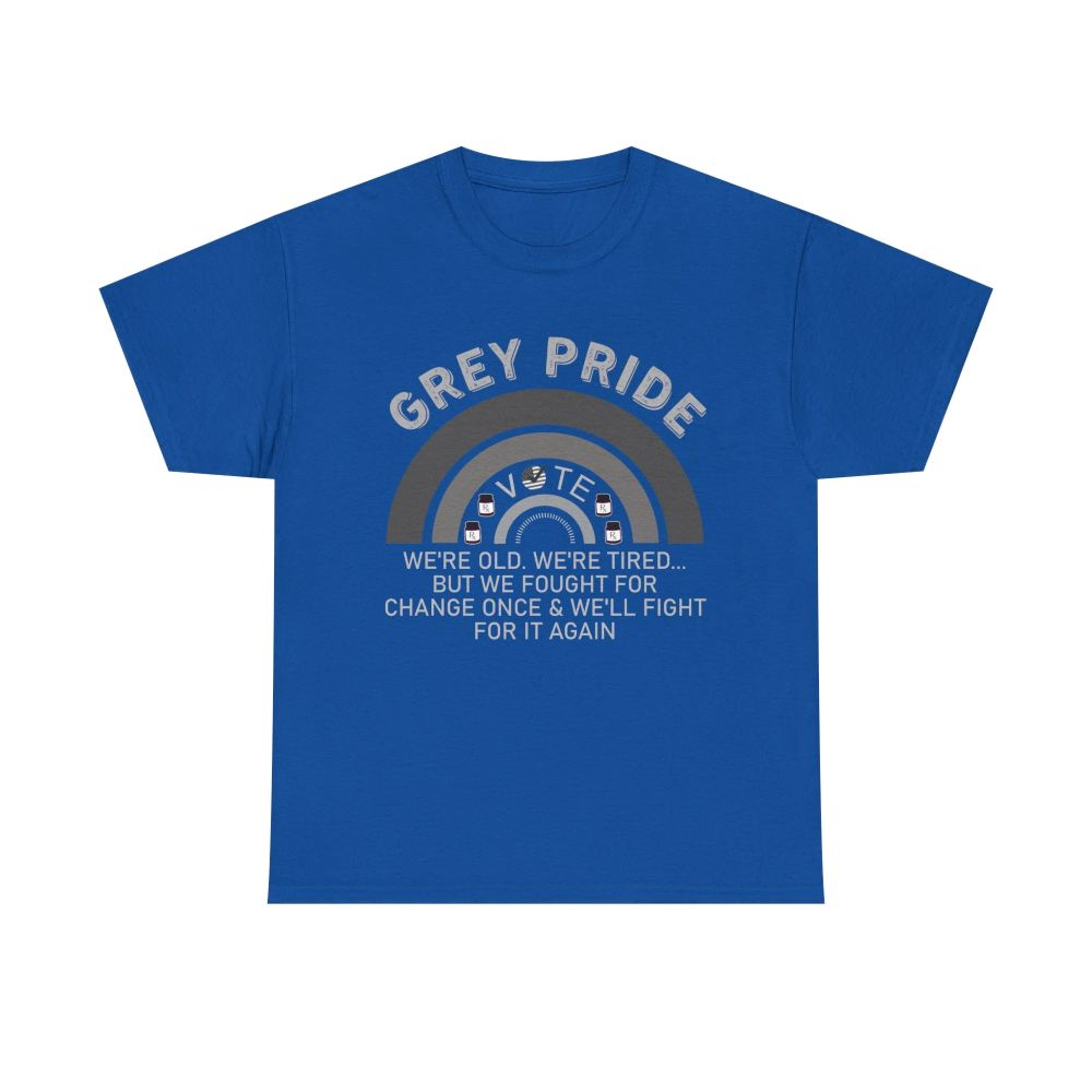 Grey Pride T-Shirt – Inspirational Aging With Strength Graphic Tee