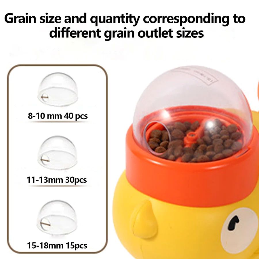Interactive Duck-Themed Slow Feeder Toy for Cats