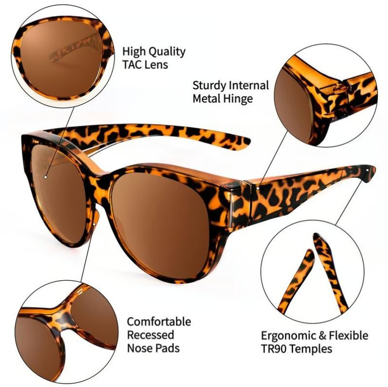 2025 New Polarized UV400 Protection Trendy Round Cat-eye Sunglasses