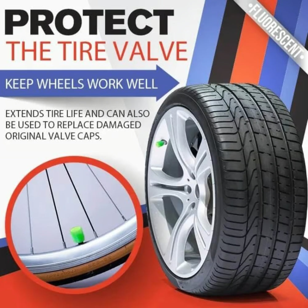 50PCS Glow-in-the-Dark Car Tire Valve Cap Set