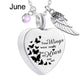 12 Birthstones Urn Necklace for Ashes