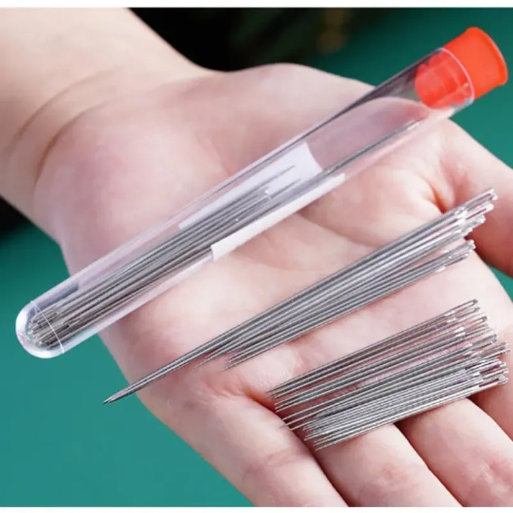 34 PCS Big Eye Steel Needles Set