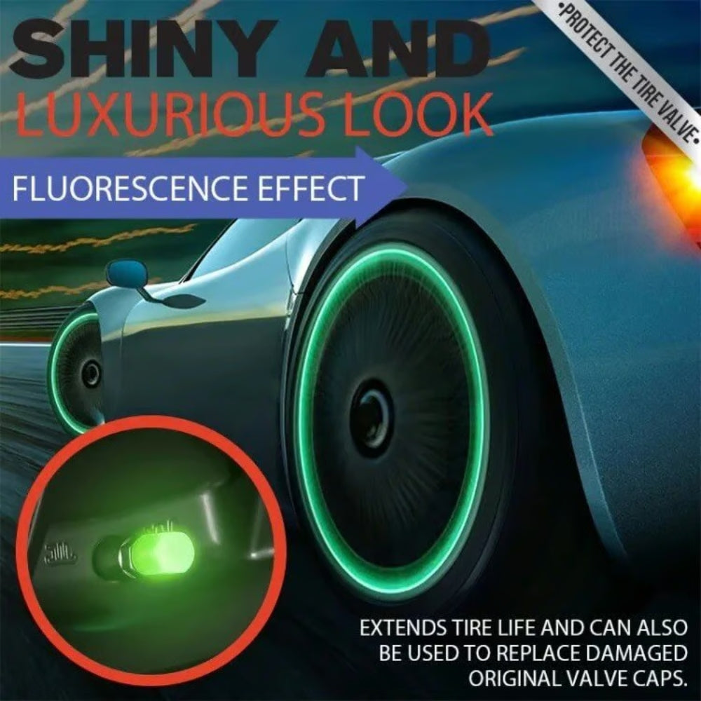 50PCS Glow-in-the-Dark Car Tire Valve Cap Set
