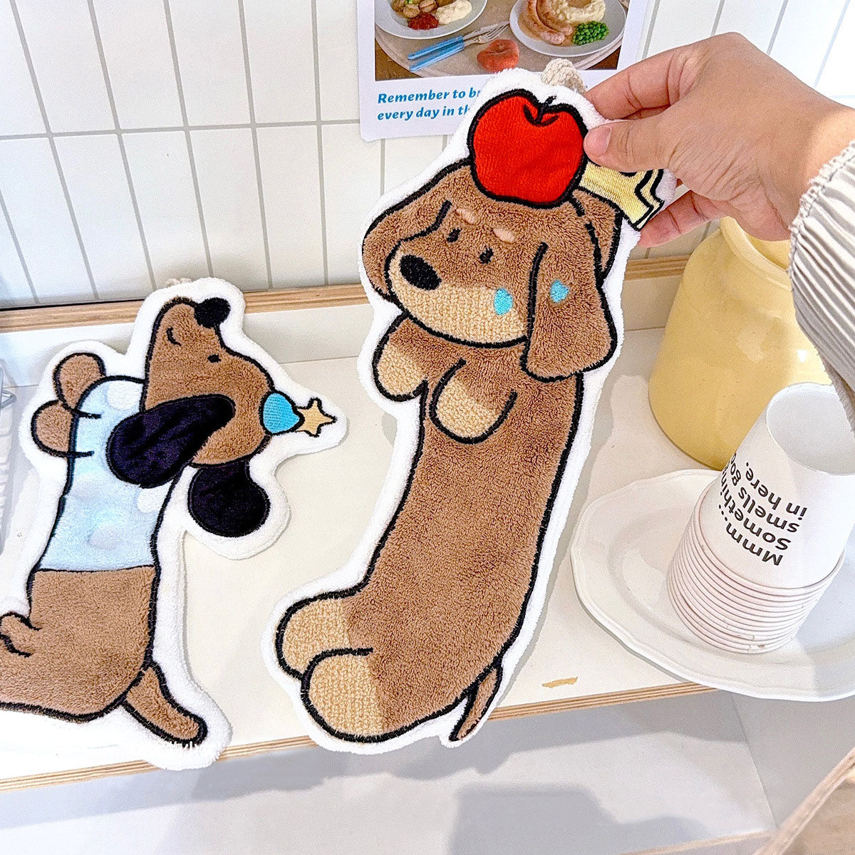 Adorable Dog Hand Towels - H553