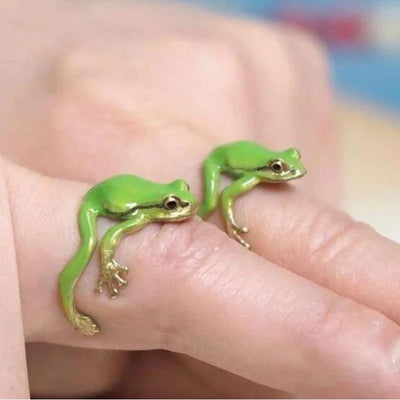 Tree Frog Ring & Earrings