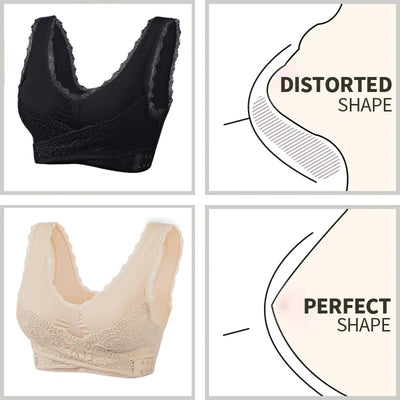 Comfy Corset Bra Front Cross Side Buckle Lace Bras