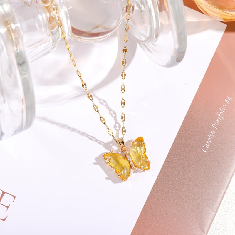 Crystal Butterfly Necklace