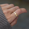 Let God Be In Control Golden Cross Ring