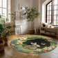 Spring Flower Bunny  - 3D Illusion Round Rug - H639