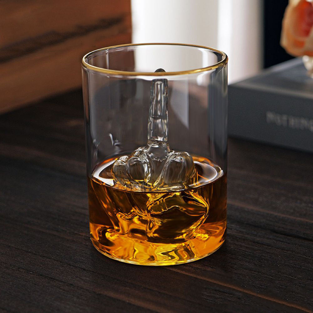 Cheers to Your Attitude - Funny Middle Finger 12.5 oz Whiskey Glass