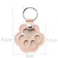 Pet Paw Shaped Leather Keychain