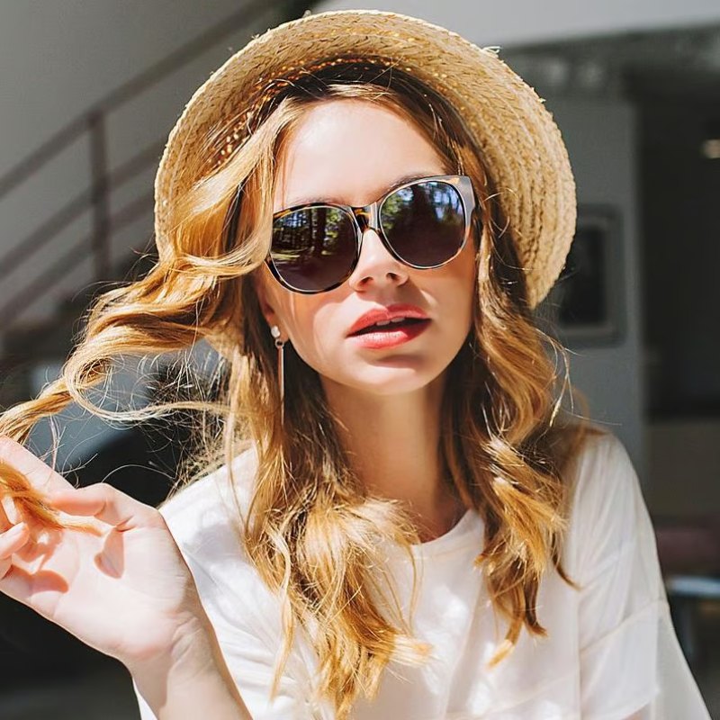 2025 New Polarized UV400 Protection Trendy Round Cat-eye Sunglasses