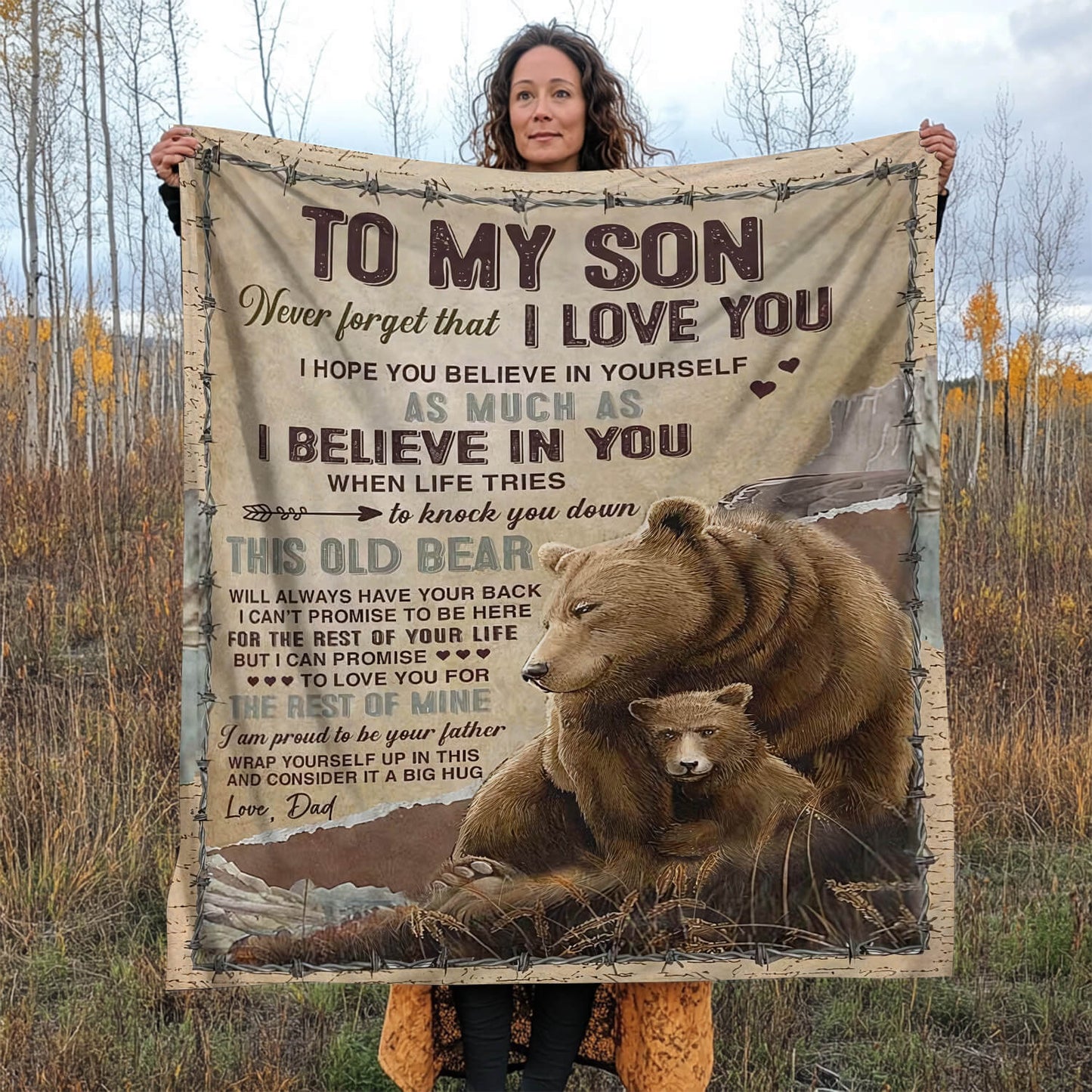I Believe In You - A932 - Brown Bear Premium Blanket