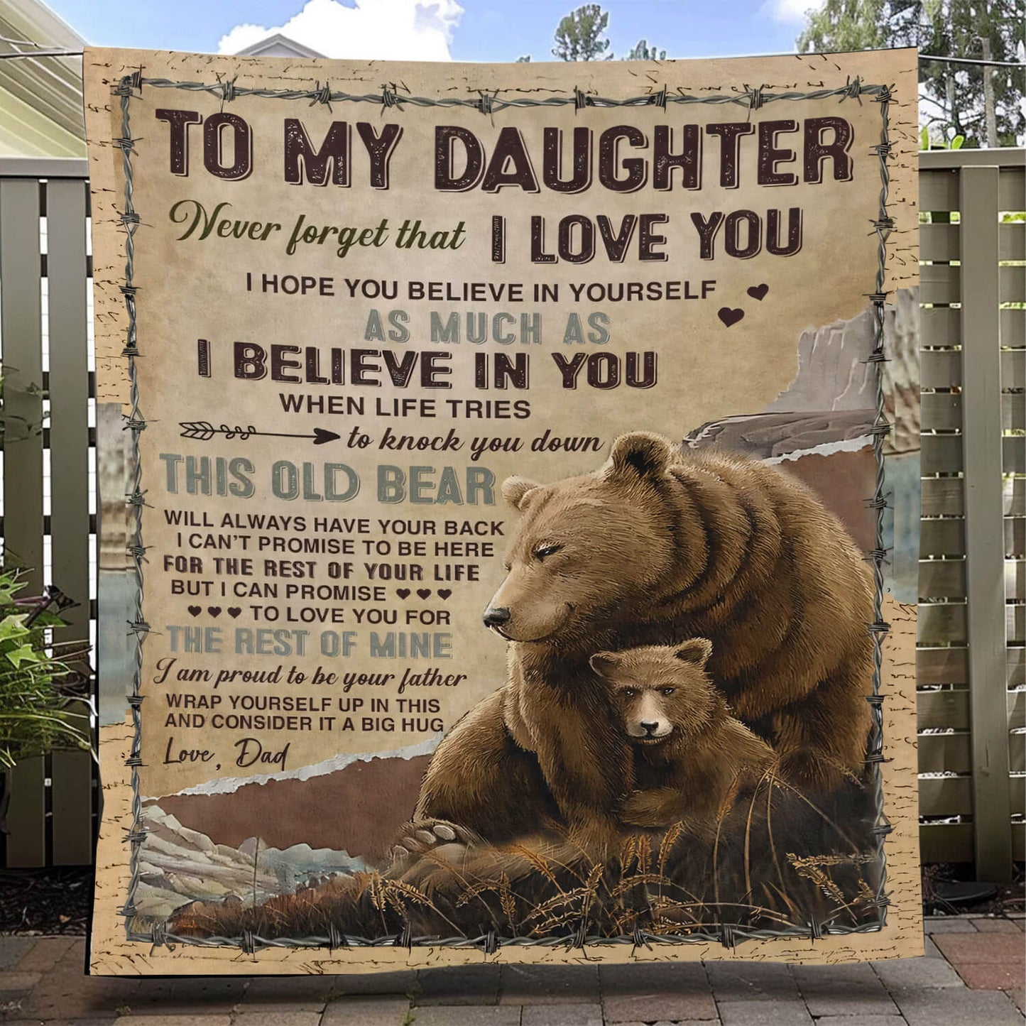 I Believe In You - A932 - Brown Bear Premium Blanket