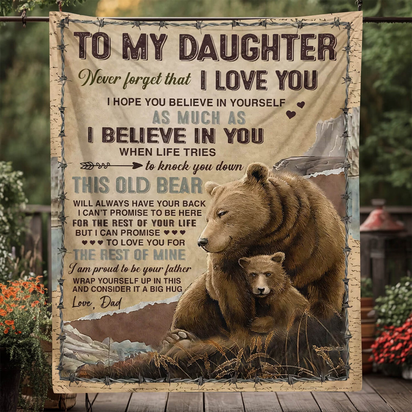 I Believe In You - A932 - Brown Bear Premium Blanket