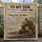 I Believe In You - A932 - Brown Bear Premium Blanket