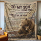 I Believe In You - A932 - Brown Bear Premium Blanket