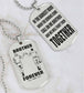 Vikings Engraved Black Dog Tag Double Sided Gift From Brother, Brother Forever