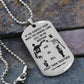 Vikings Engraved Black Dog Tag Double Sided Gift From Brother, Brother Forever