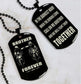Vikings Engraved Black Dog Tag Double Sided Gift From Brother, Brother Forever